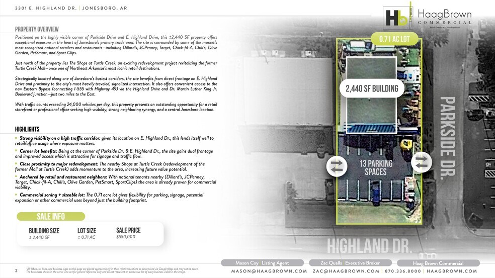 3301 E Highland Dr, Jonesboro, AR à vendre - Aérien - Image 2 de 4