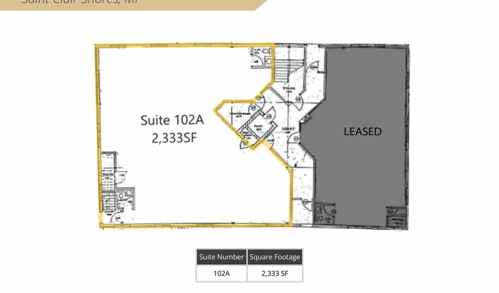 23995 Greater Mack Ave, Saint Clair Shores, MI for lease - Floor Plan - Image 2 of 2