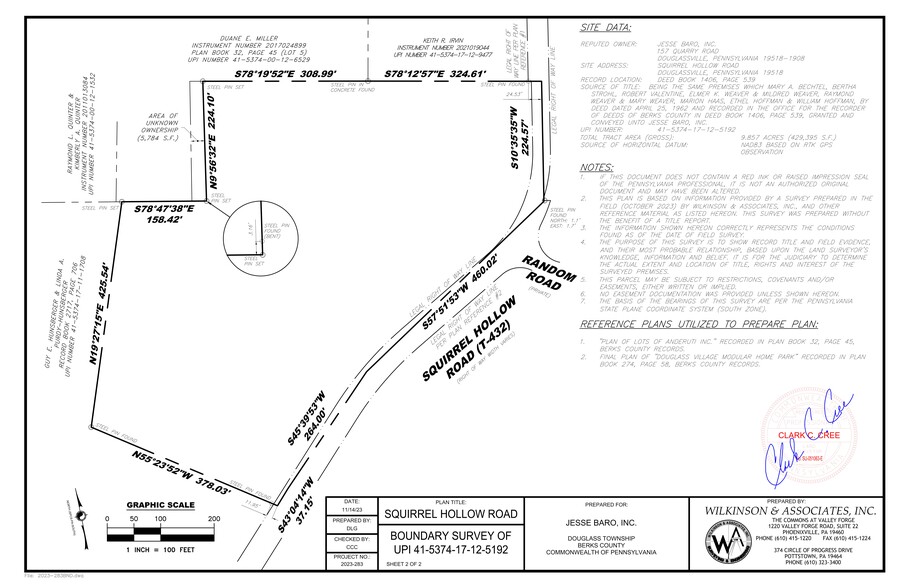 Squirrel Hollow, Douglassville, PA à vendre - Plan de site - Image 2 de 2