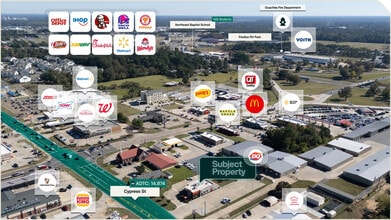 5435 Cypress St, West Monroe, LA - AERIAL  map view - Image1