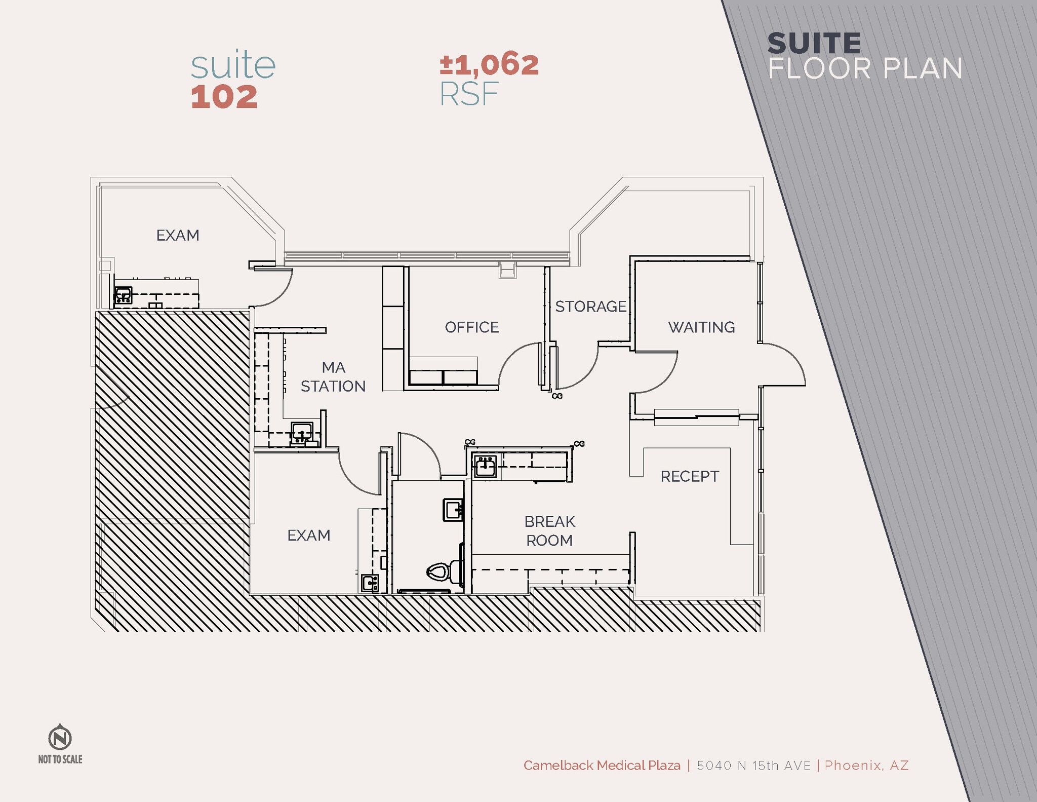 5040 N 15th Ave, Phoenix, AZ à louer Plan d’étage- Image 1 de 1