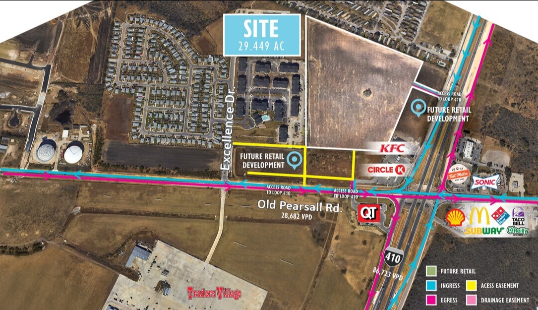 Old Pearsall Rd, San Antonio, TX à vendre Aérien- Image 1 de 4