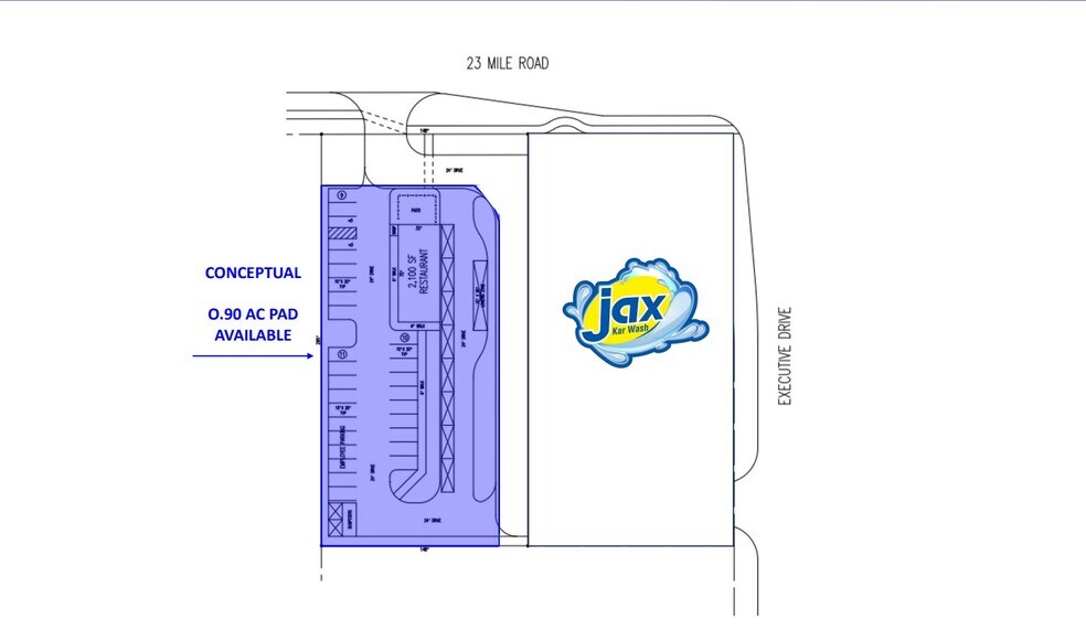 17300 23 Mile Rd, Macomb, MI à vendre - Plan de site - Image 2 de 2