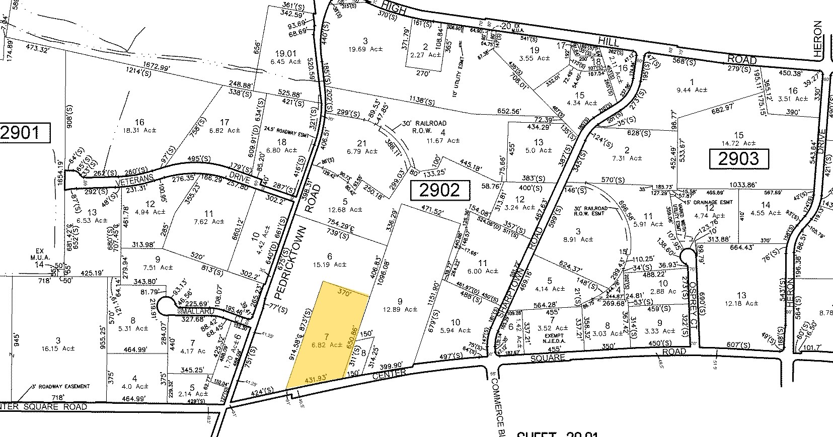 2165 Center Square Rd, Swedesboro, NJ à vendre Plan cadastral- Image 1 de 1