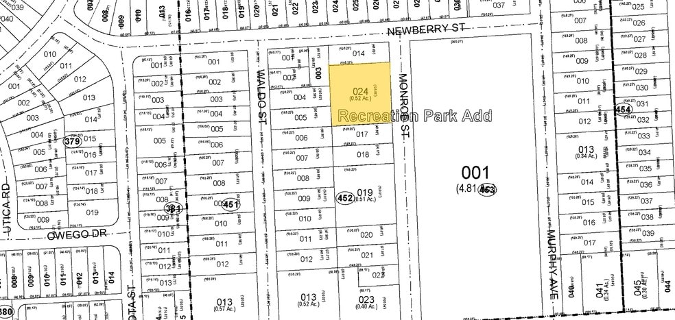 59 Monroe St, Pontiac, MI à vendre - Plan cadastral - Image 3 de 3