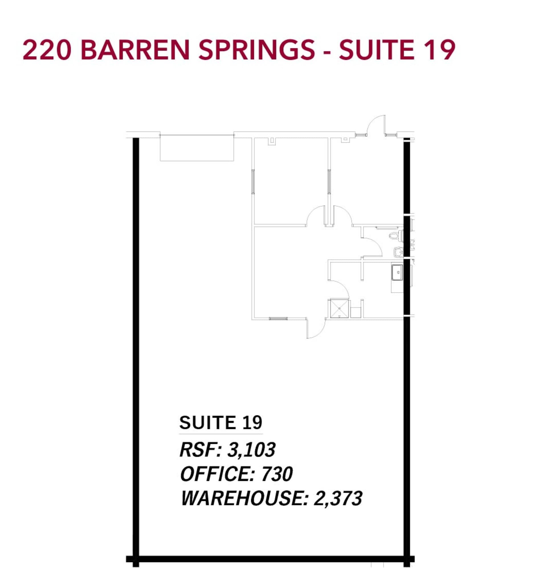 221 Barren Springs Dr, Houston, TX for lease Floor Plan- Image 1 of 1