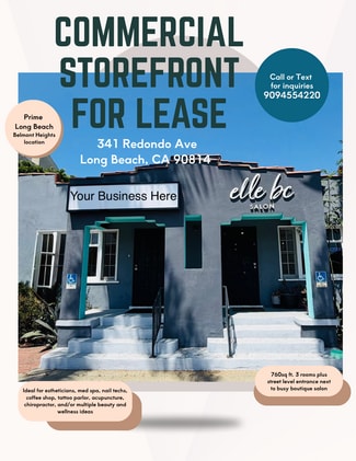 Plus de détails pour 341-343 Redondo Ave, Long Beach, CA - Commerce de détail à louer