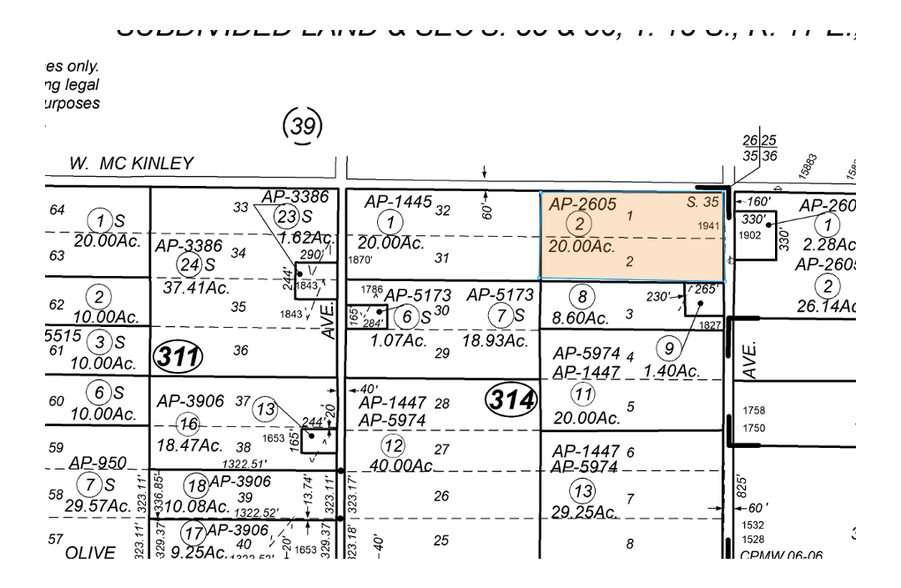 1941 N Siskiyou Ave, Kerman, CA à vendre - Plan cadastral - Image 2 de 2