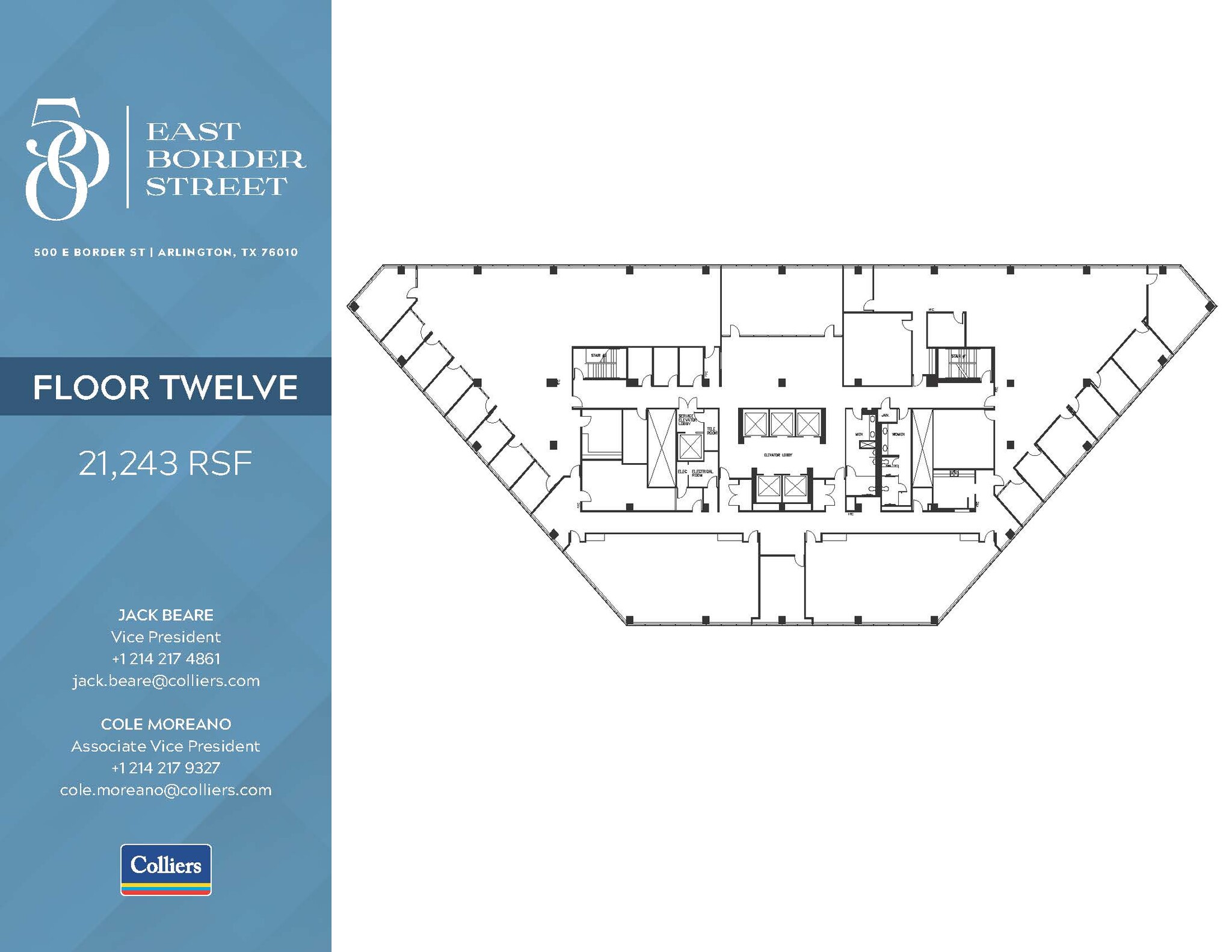 500 E Border St, Arlington, TX à louer Plan d’étage- Image 1 de 1