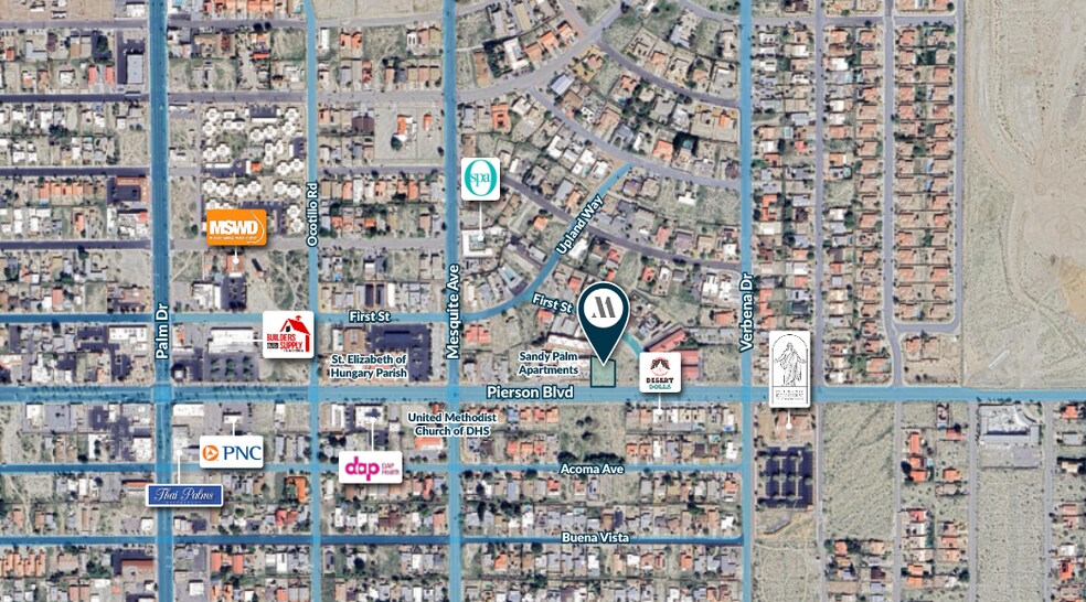 00 Pierson Blvd Blvd, Desert Hot Springs, CA à vendre - Aérien - Image 2 de 7