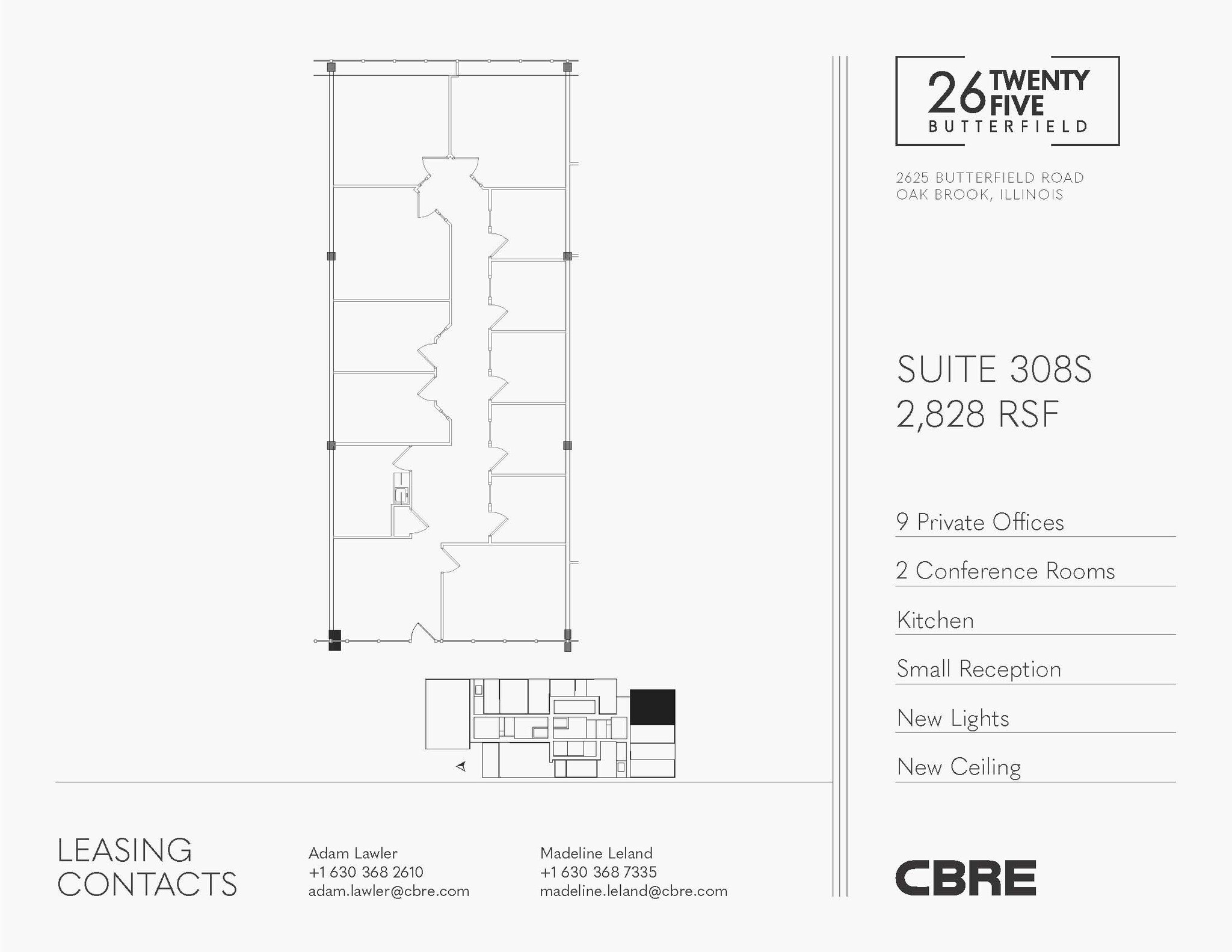 2625 Butterfield Rd, Oak Brook, IL for lease Floor Plan- Image 1 of 5