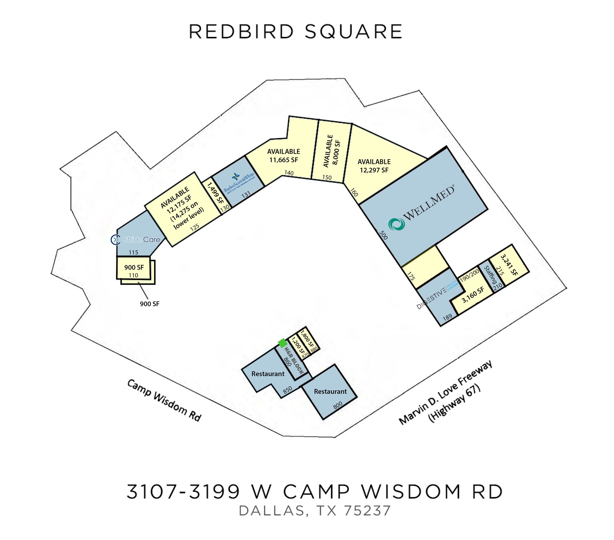 3107 W Camp Wisdom Rd, Dallas, TX for lease Site Plan- Image 1 of 1