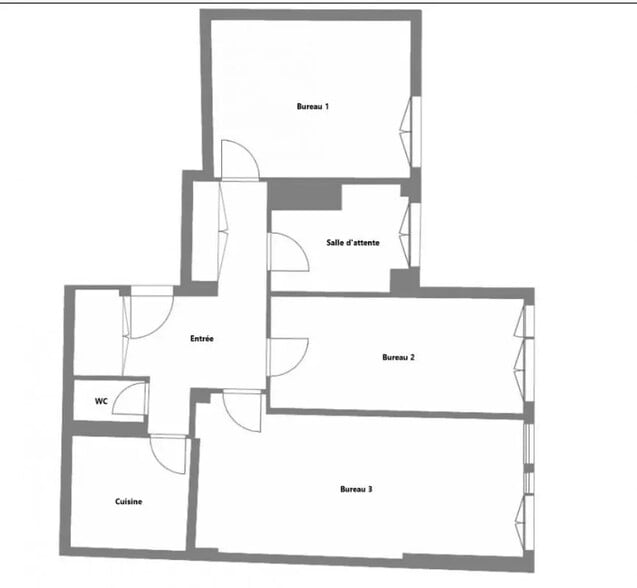 Bureau dans Paris à vendre - Plan d’étage - Image 2 de 6