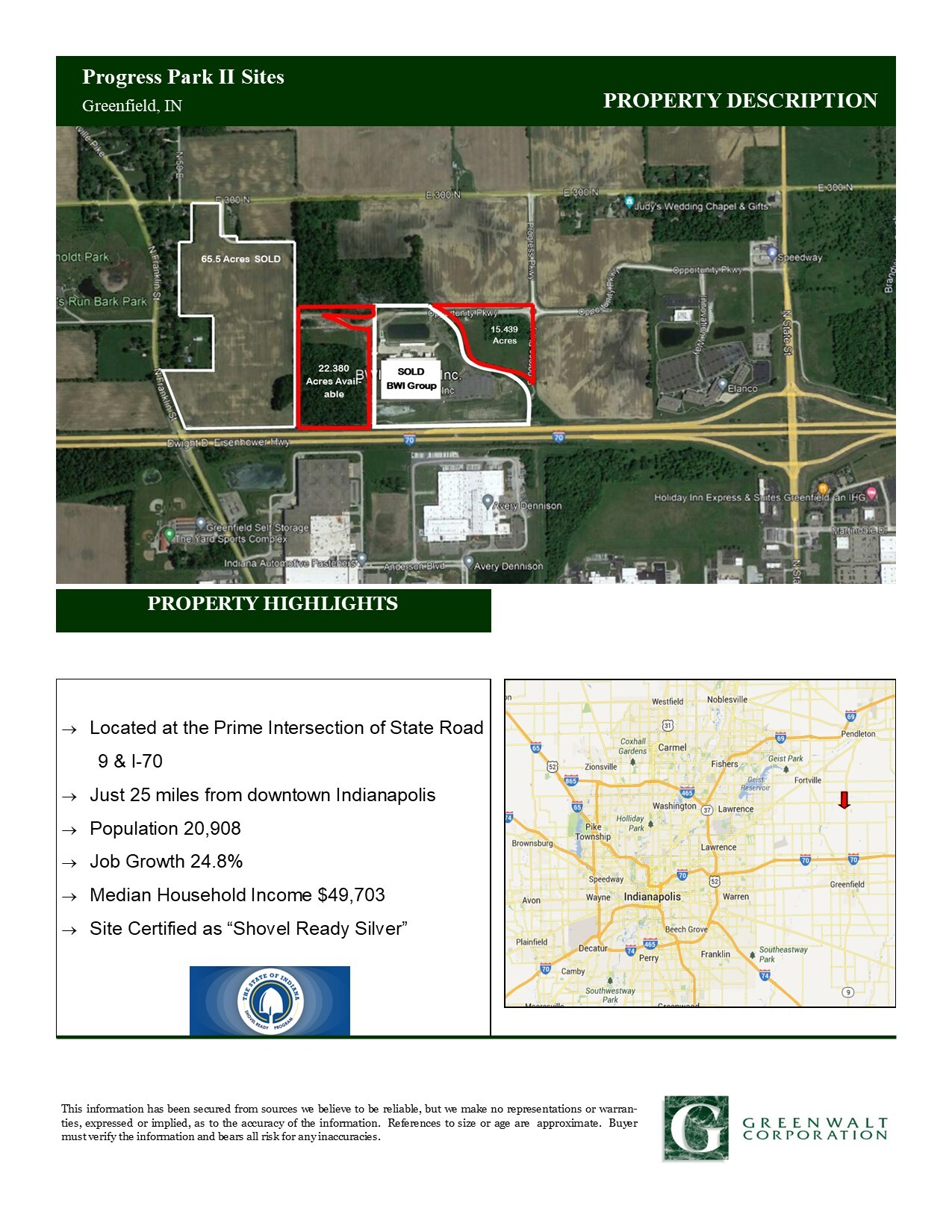 Opportunity, Greenfield, IN for sale Aerial- Image 1 of 1