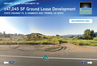 Plus de détails pour NWC Hwy 74 & Hammack Ave, Perris, CA - Terrain à louer