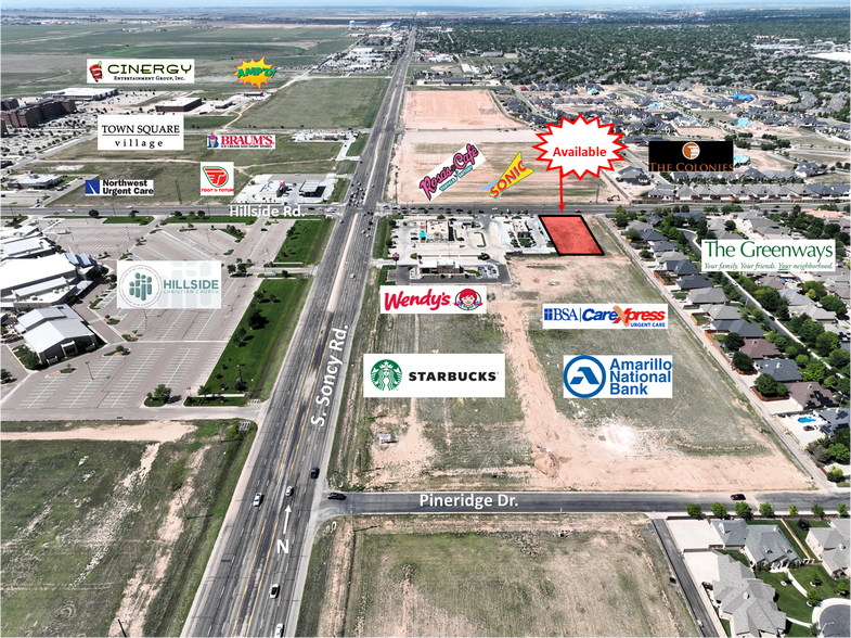 8607 Hillside Rd, Amarillo, TX à vendre - Aérien - Image 2 de 3