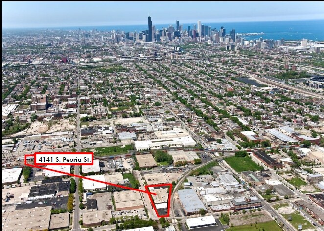 4141 S Peoria St, Chicago, IL à vendre - Aérien - Image 2 de 12