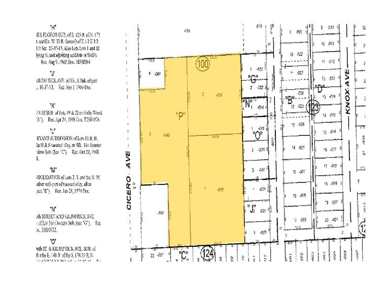 9625-9633 S Cicero Ave, Oak Lawn, IL for lease - Plat Map - Image 2 of 4
