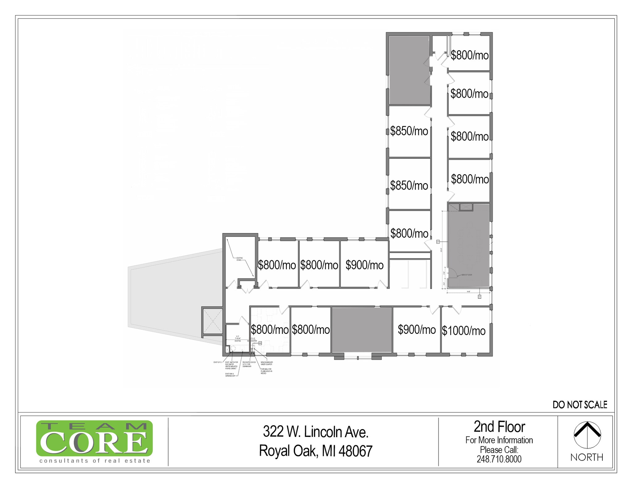 322 W Lincoln Ave, Royal Oak, MI for lease Floor Plan- Image 1 of 1