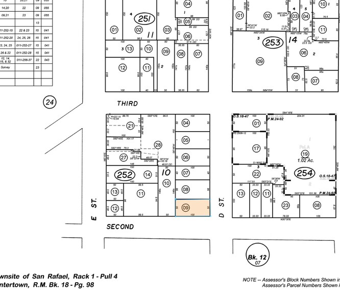 801 D St, San Rafael, CA à louer - Plan cadastral - Image 3 de 3