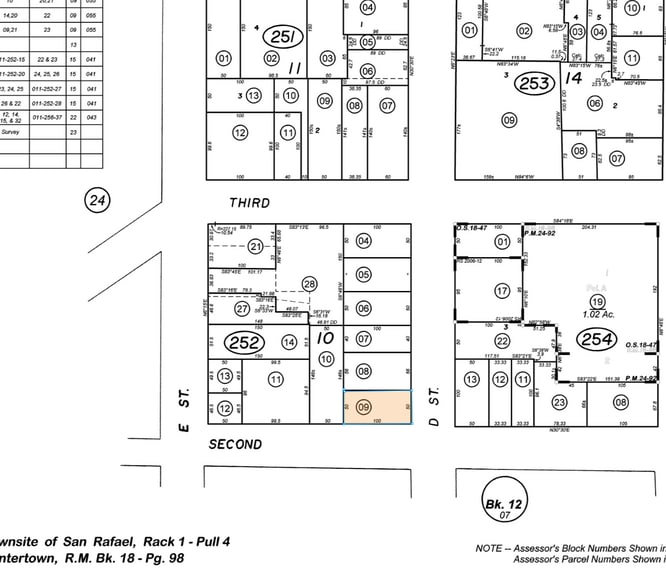 801 D St, San Rafael, CA for lease - Plat Map - Image 3 of 3