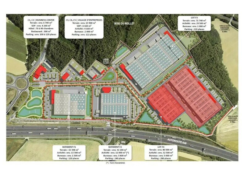 Flex in Mionnay for lease - Site Plan - Image 3 of 8