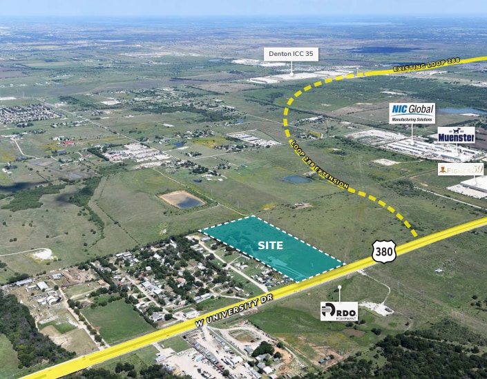 8106 W University Dr, Denton, TX à vendre - Aérien - Image 2 de 5