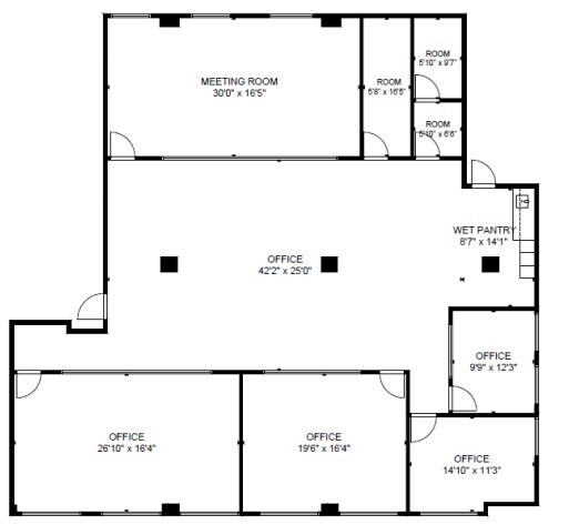 1312 Blanshard St, Victoria, BC à louer Plan d’étage- Image 1 de 1