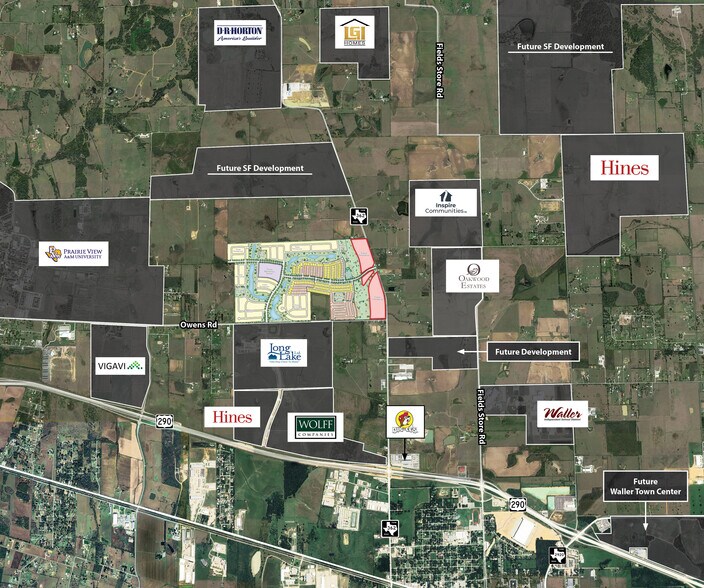 Owens & FM 362 rd, Waller, TX à vendre - Aérien - Image 3 de 5