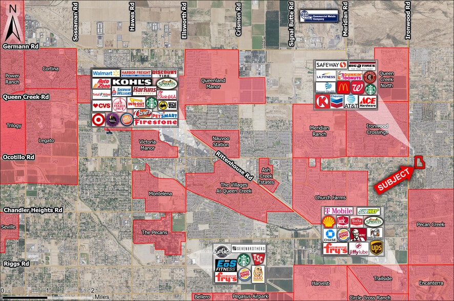 Ocotillo Road, Queen Creek, AZ for sale - Aerial - Image 2 of 4