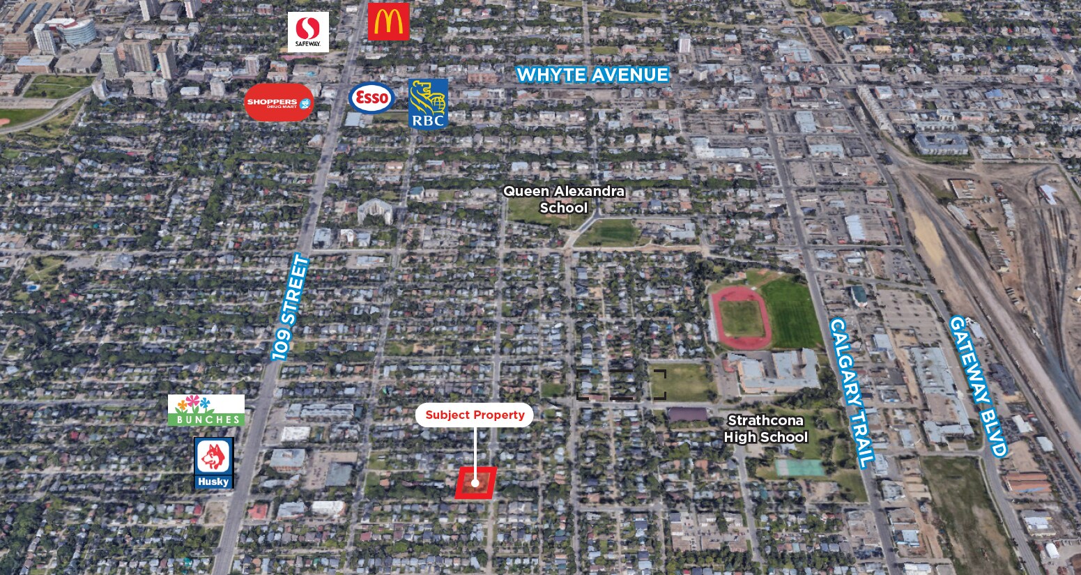 10704 70 Ave NW, Edmonton, AB for sale Aerial- Image 1 of 1