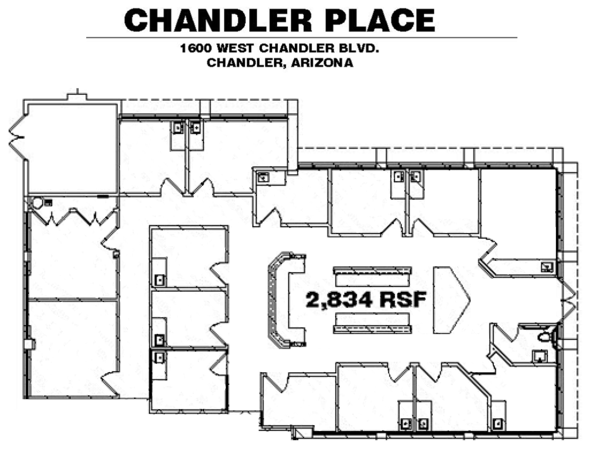 1600 W Chandler Blvd, Chandler, AZ à louer Plan d’étage- Image 1 de 1