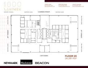 1800 Larimer St, Denver, CO à louer Plan d’étage- Image 1 de 1