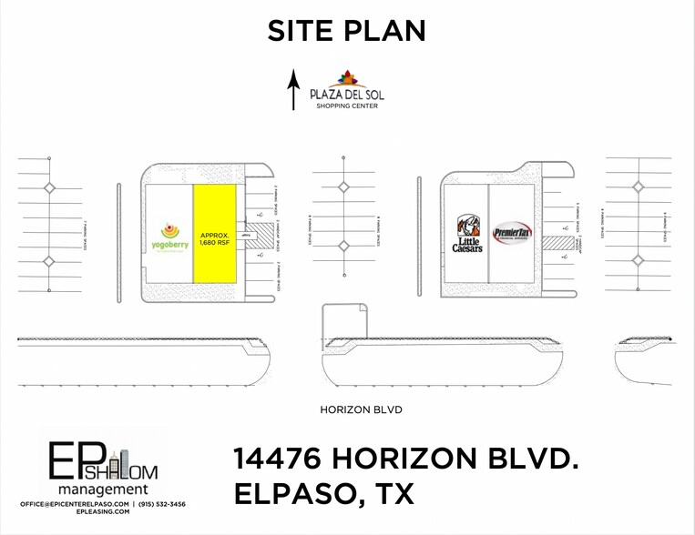 14476 Horizon Blvd, El Paso, TX à louer - Plan de site - Image 2 de 4