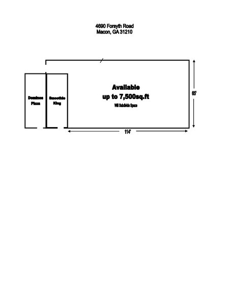 4690 Forsyth, Macon-Bibb, GA à louer - Photo du bâtiment - Image 2 de 3