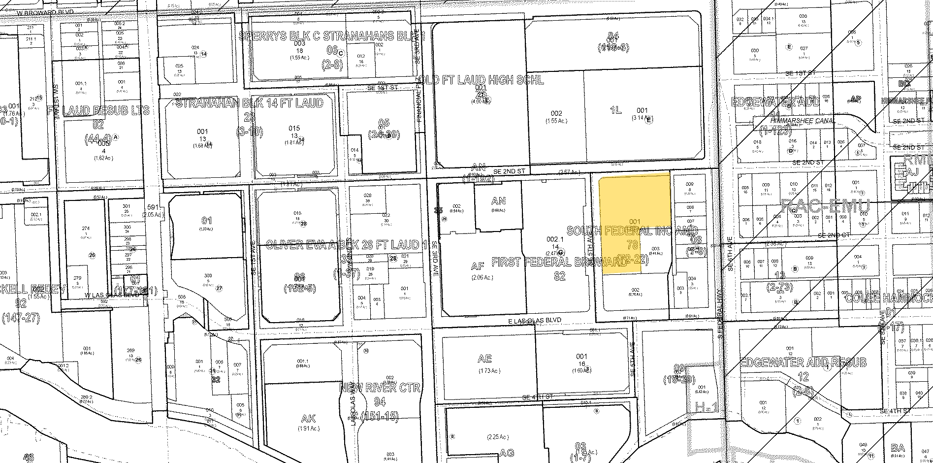 501 E Las Olas Blvd, Fort Lauderdale, FL à louer Plan cadastral- Image 1 de 2