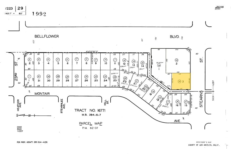 5453 E Stearns St, Long Beach, CA for lease - Plat Map - Image 2 of 4