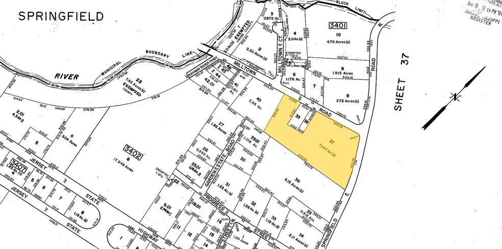 50 Milltown Rd, Union Township, NJ à louer - Plan cadastral - Image 2 de 2