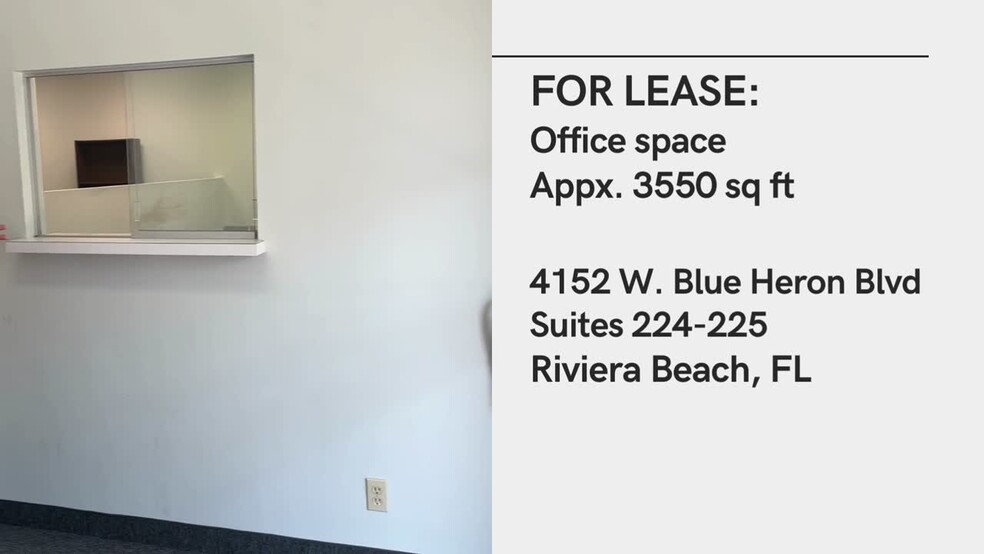 4152-4230 Blue Heron Blvd W, Riviera Beach, FL à louer - Vidéo sur l’inscription commerciale - Image 3 de 9