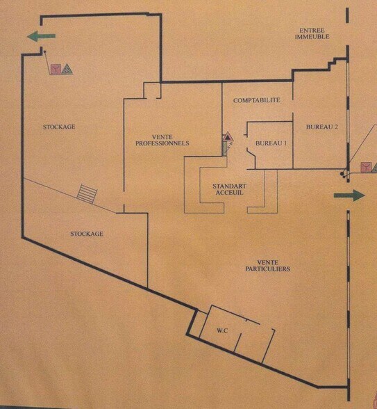 Commerce de détail dans Clamart à louer - Plan d’étage - Image 2 de 4