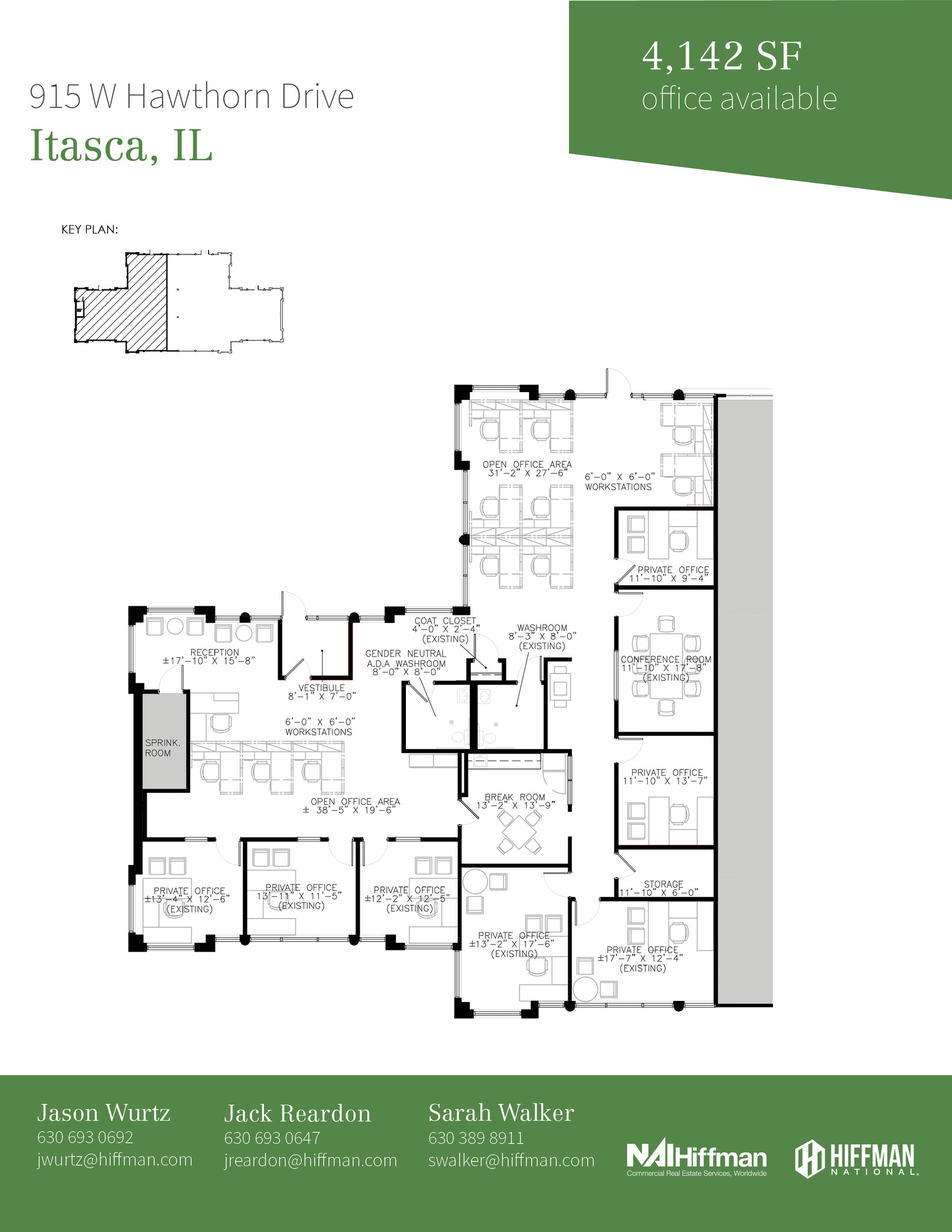 1091-1099 W Hawthorn Dr, Itasca, IL for lease Floor Plan- Image 1 of 2