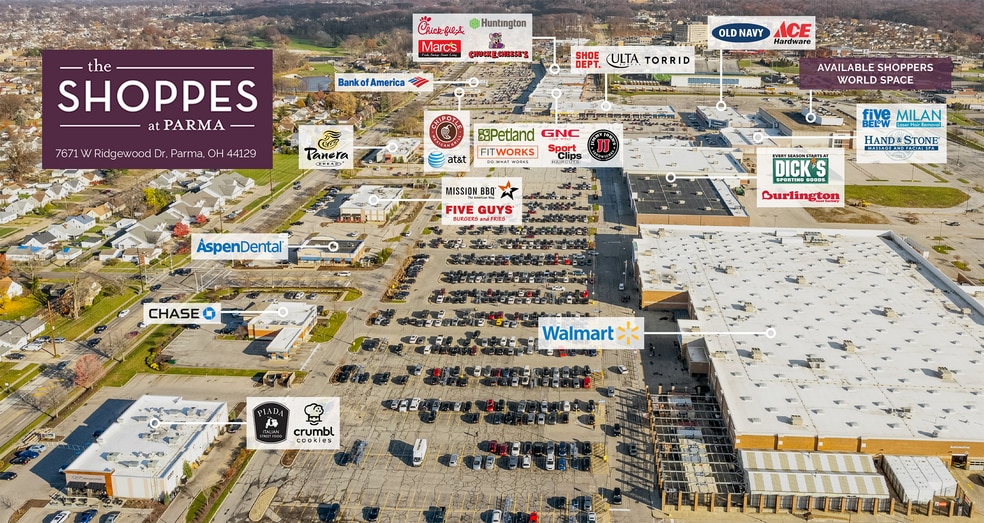 8001 W Ridgewood Dr, Parma, OH for lease - Aerial - Image 3 of 10