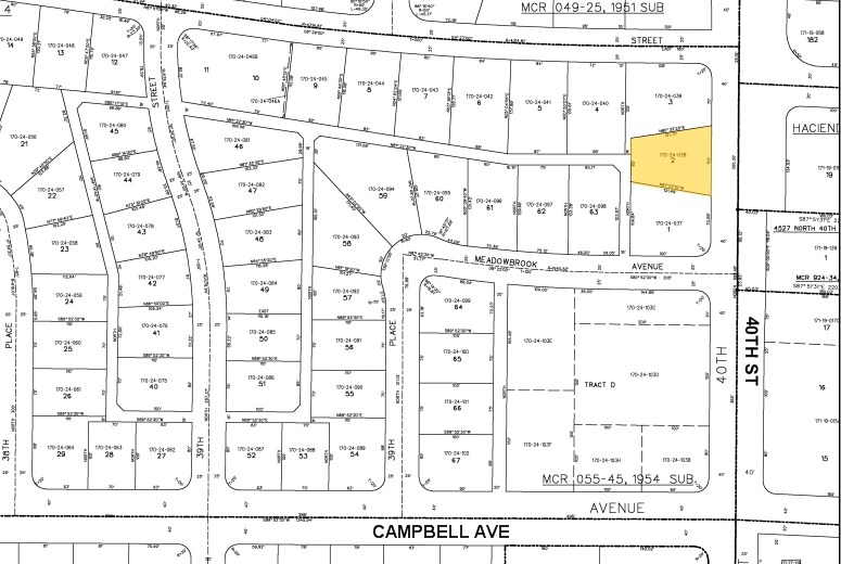 4538 N 40th St, Phoenix, AZ à louer - Plan cadastral - Image 2 de 2