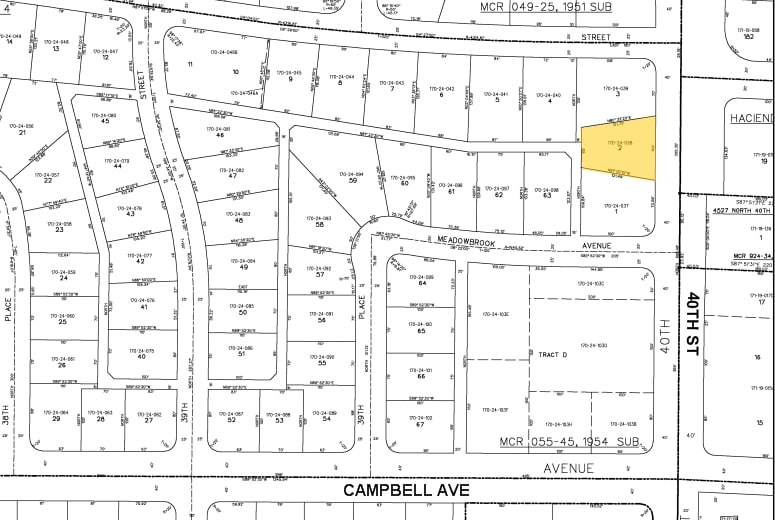 4538 N 40th St, Phoenix, AZ for lease - Plat Map - Image 2 of 2