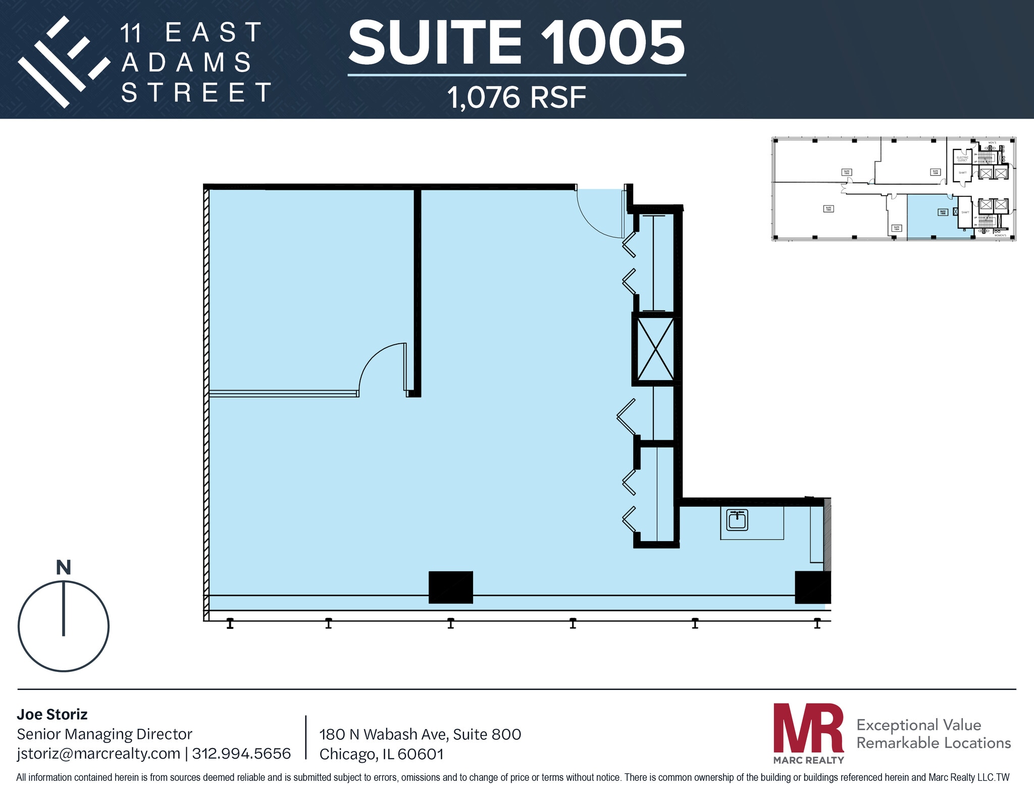 11 E Adams St, Chicago, IL for lease Floor Plan- Image 1 of 7