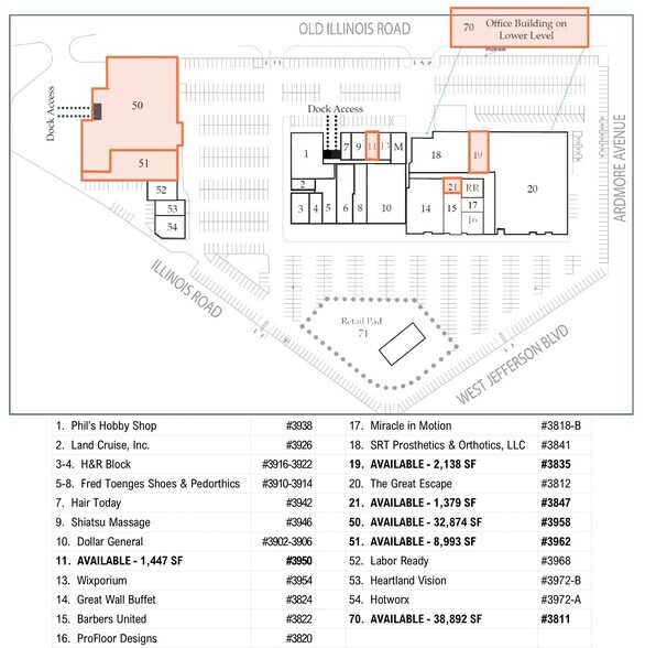3800 W Jefferson Blvd, Fort Wayne, IN à louer - Plan de site - Image 2 de 9
