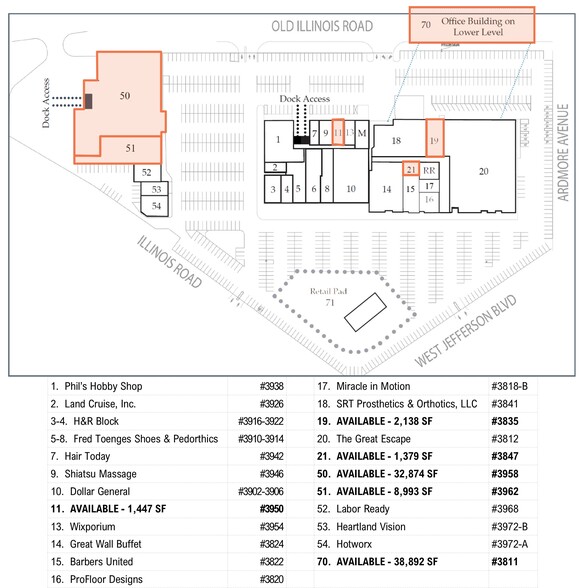 3800 W Jefferson Blvd, Fort Wayne, IN for lease - Site Plan - Image 2 of 9