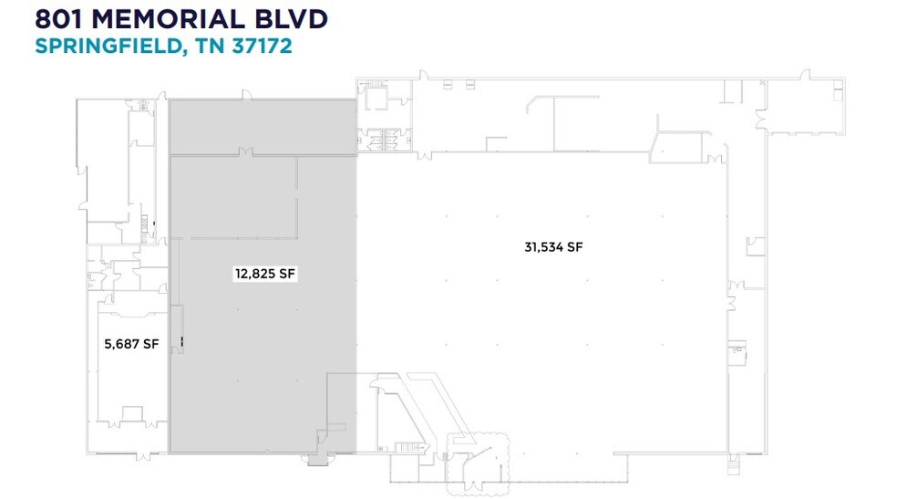 801 Memorial Blvd, Springfield, TN à vendre - Plan cadastral - Image 2 de 2