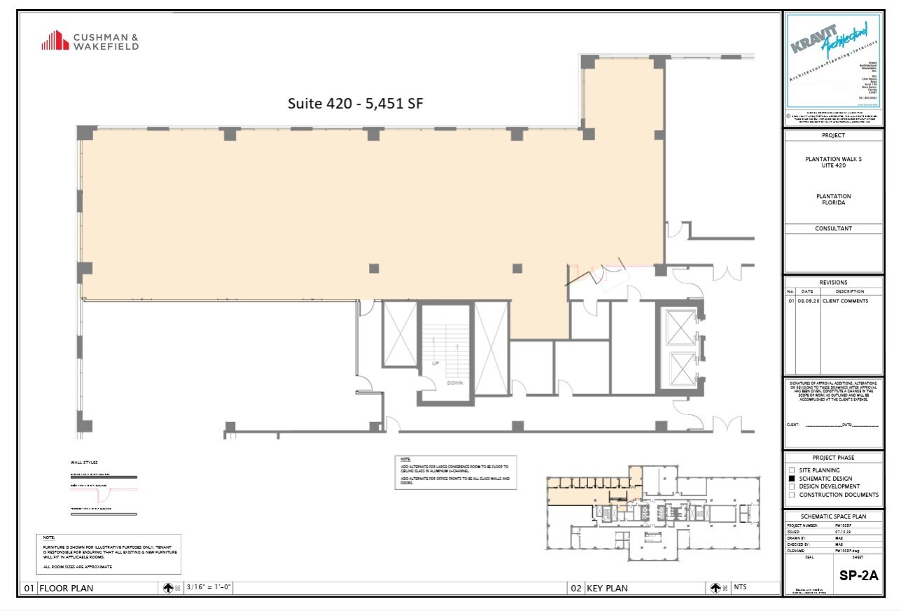 261 N University Dr, Plantation, FL à louer Plan d’étage- Image 1 de 1