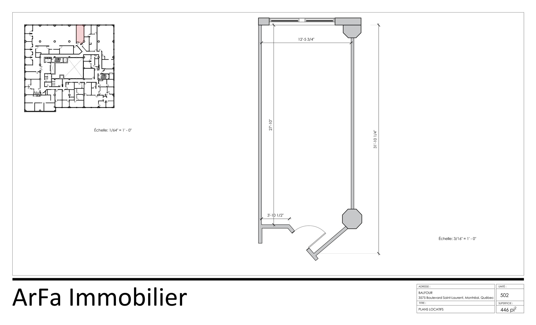 3575 Boul Saint-Laurent, Montréal, QC à louer Plan de site- Image 1 de 1